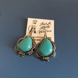 Faux turquoise earrings